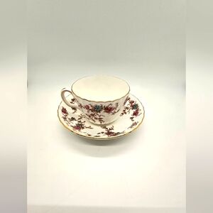 Minton Ancestral Wreath Back Stamp Bone China Vintage Cup & Saucer Set